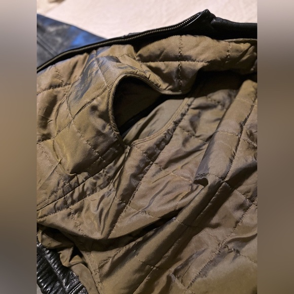 Wilsons Leather Black Bomber Jacket with Tan Lining - Picture 8 of 8